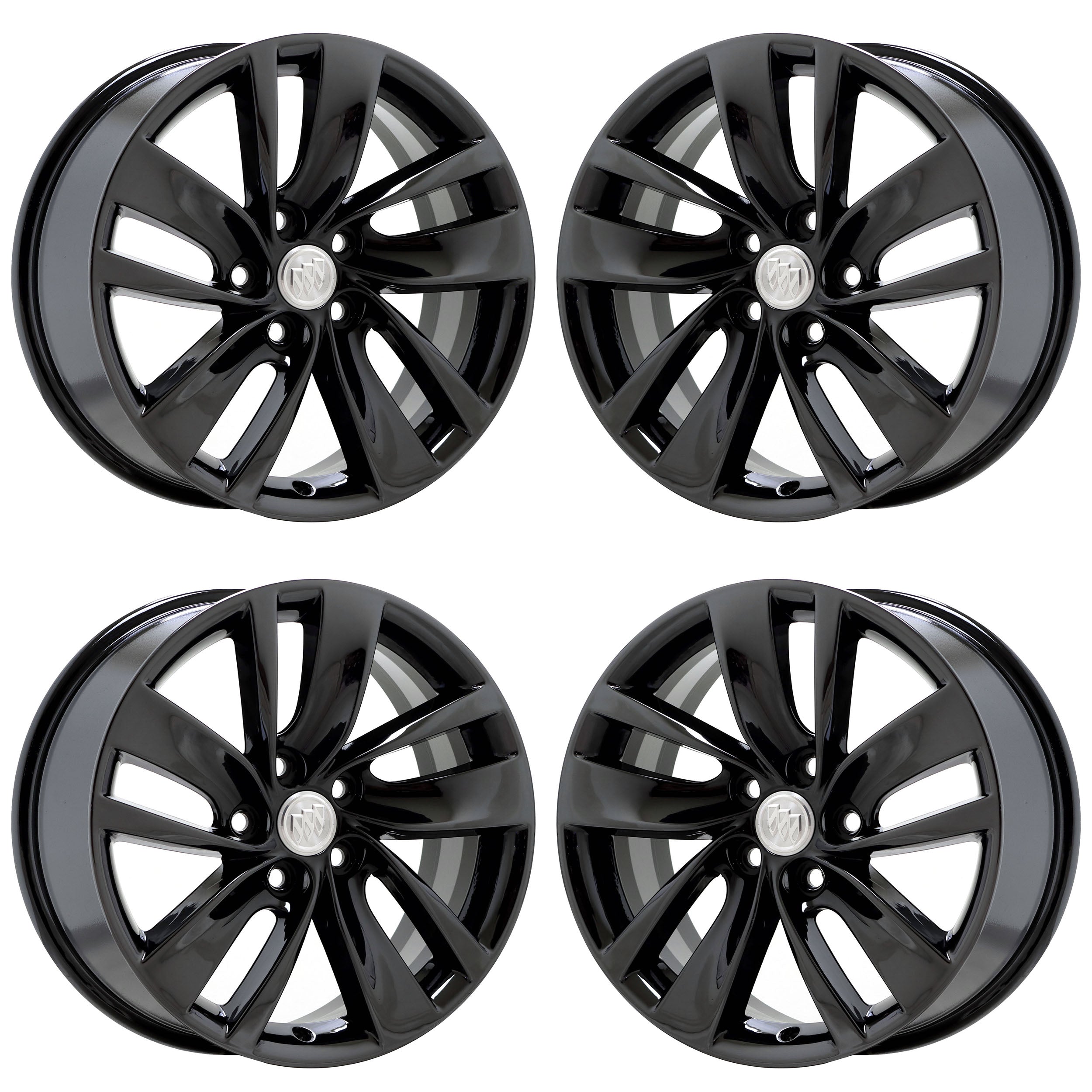 18" Buick Regal Black Chrome wheels rims Factory OEM set 4119